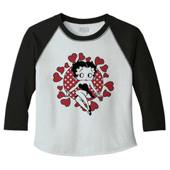 Vintage Betty Toddler Baseball-Direct To Garment Print-Brisco Baby