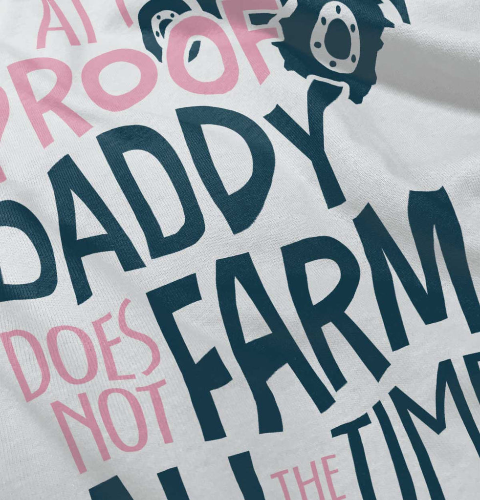 Farm All The Time Toddler Ruffled Trim T-Shirt-Direct To Garment Print-Brisco Baby