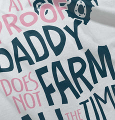 Farm All The Time Toddler Ruffled Trim T-Shirt-Direct To Garment Print-Brisco Baby