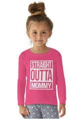 Straight Outta Mommy Solid Baby Pajama Top-Direct To Garment Print-Brisco Baby