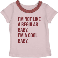 Cool Baby Toddler Ruffled Trim T-Shirt-Direct To Garment Print-Brisco Baby