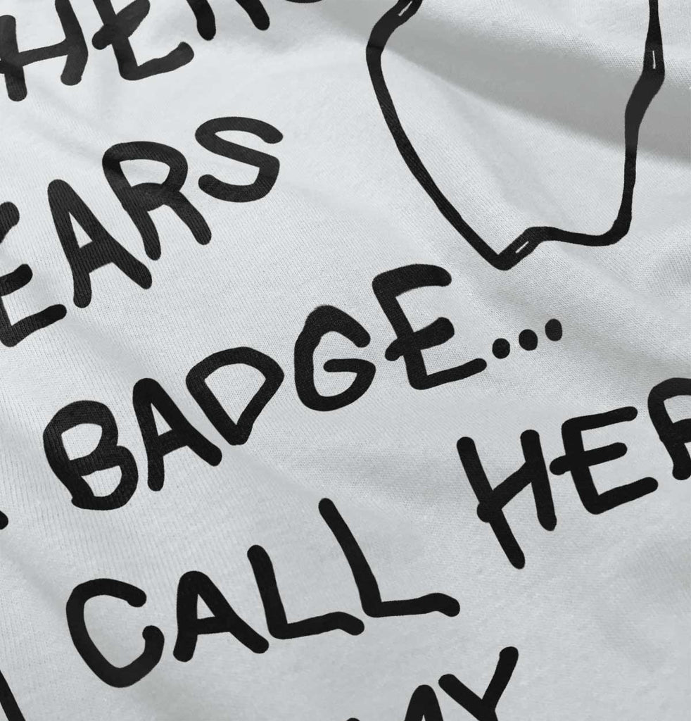 Hero Wears Badge Infant Baby Bib-Direct To Garment Print-Brisco Baby