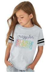 Crazy For Slush Puppie Toddler Football Jersey Tee-Direct To Garment Print-Brisco Baby
