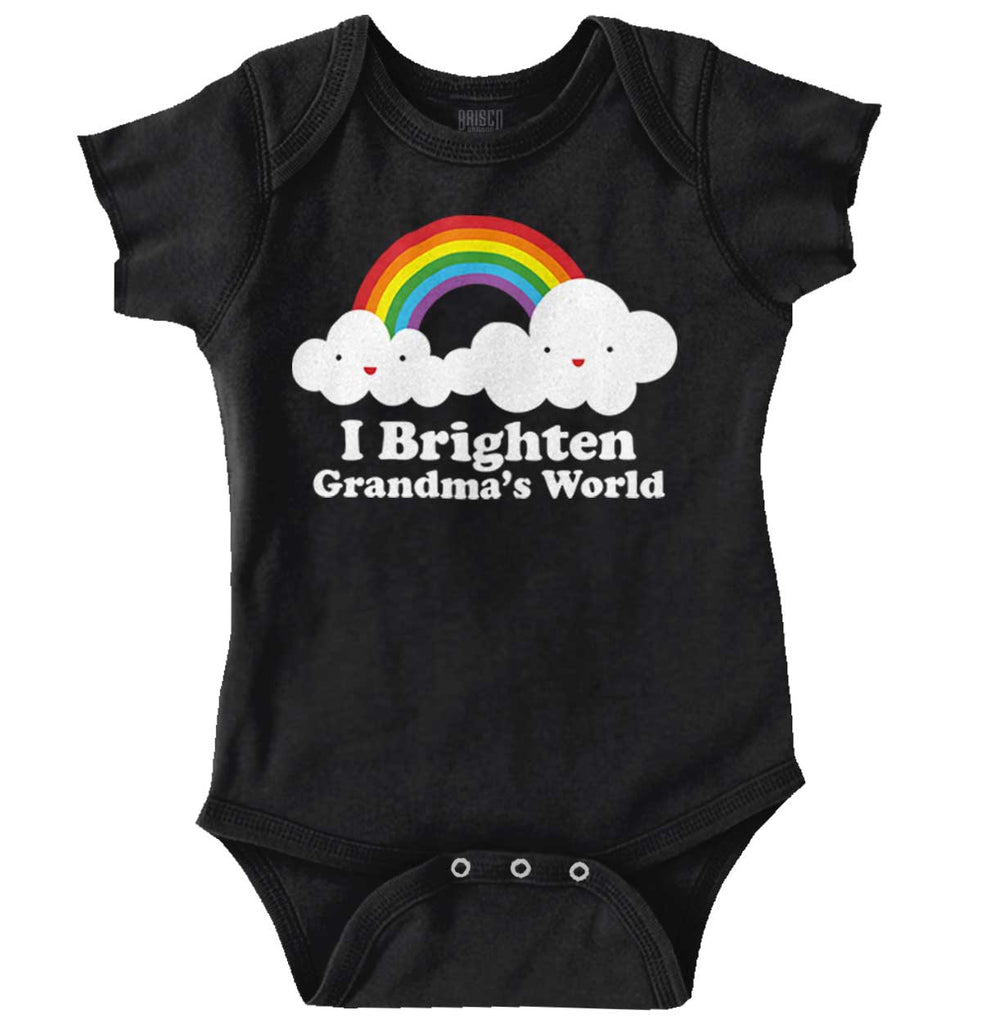 Brighten Grandma's World Romper Bodysuit-Direct To Garment Print-Brisco Baby