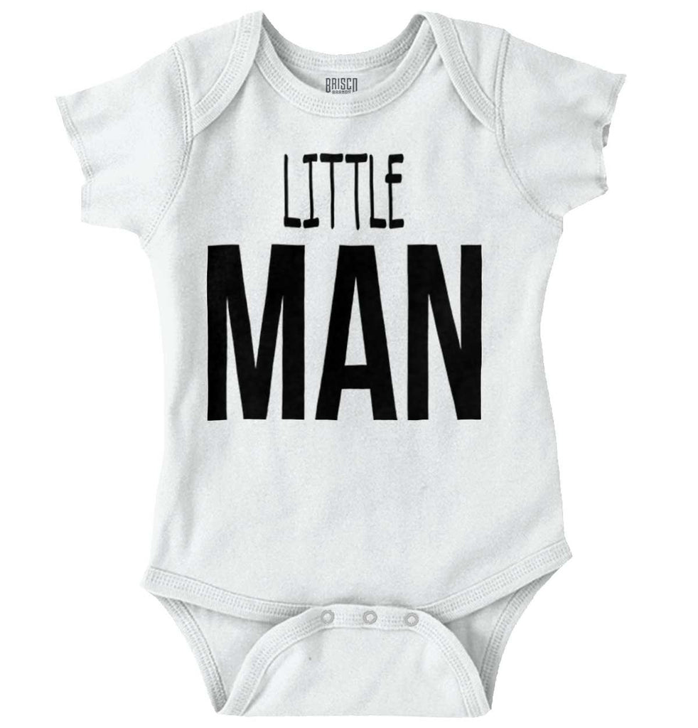 Little Man Romper Bodysuit-Direct To Garment Print-Brisco Baby