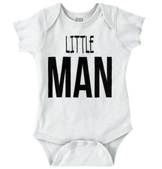 Little Man Romper Bodysuit-Direct To Garment Print-Brisco Baby