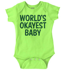 Okayest Baby Romper Bodysuit-Direct To Garment Print-Brisco Baby