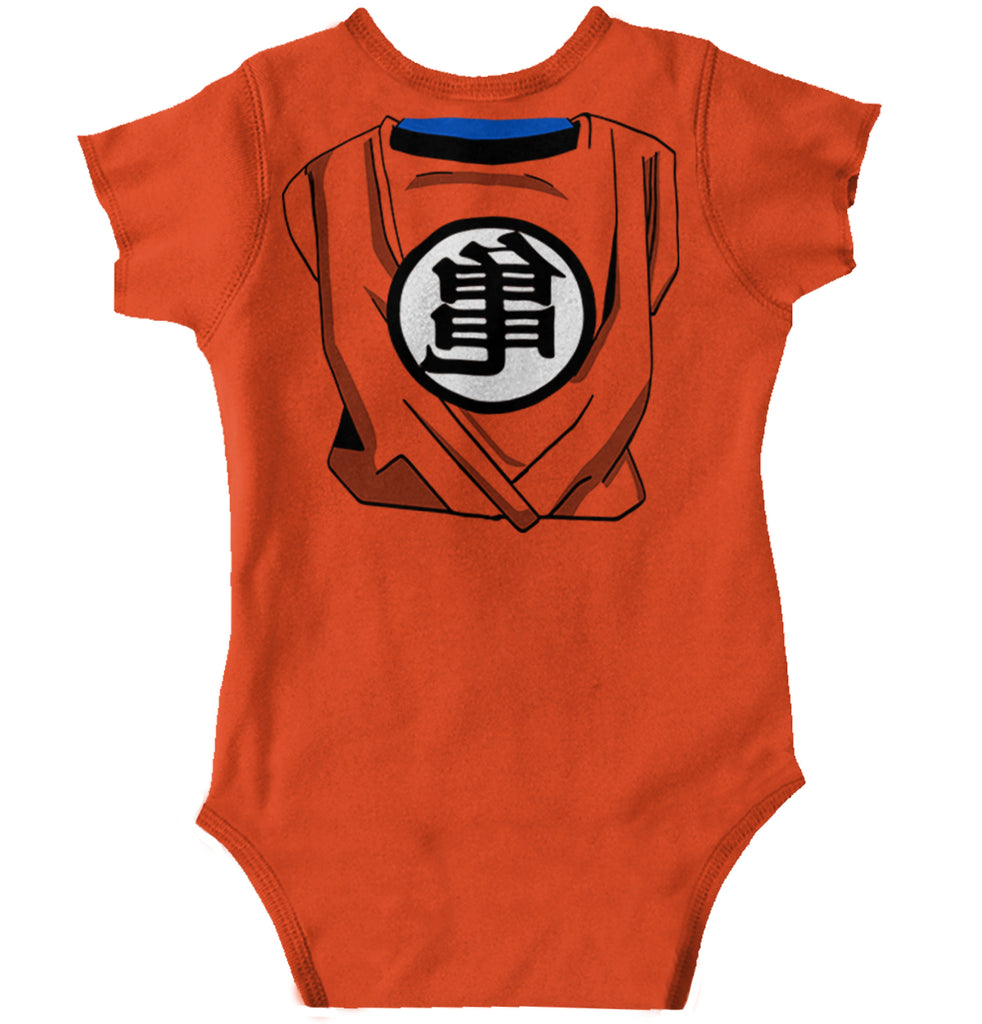 Dragon Ball Goku B Romper Bodysuit-Direct To Garment Print-Brisco Baby