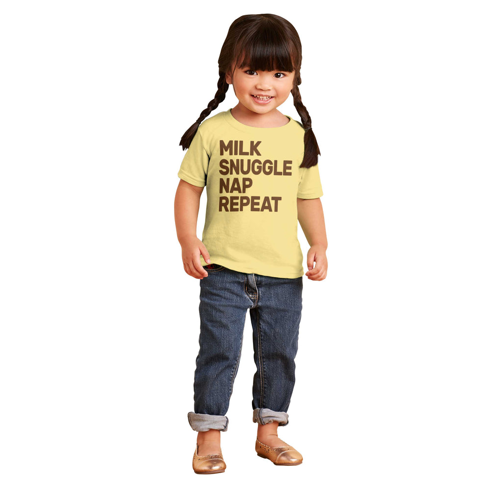 Milk Snuggle Nap Infant Toddler T Shirt-Direct To Garment Print-Brisco Baby