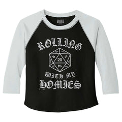 Rolling With My Homies Dungeons Toddler Baseball-Direct To Garment Print-Brisco Baby