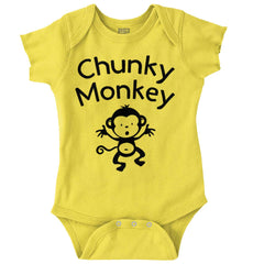 Chunky Monkey Romper Bodysuit-Direct To Garment Print-Brisco Baby