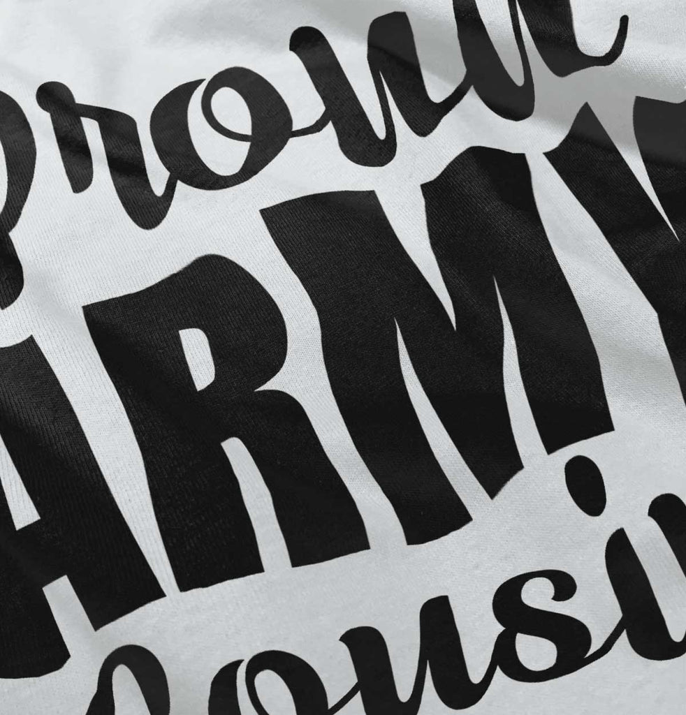 Proud Army Cousin Romper Bodysuit-Direct To Garment Print-Brisco Baby