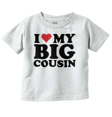 Heart My Big Cousin Infant Toddler T Shirt-Direct To Garment Print-Brisco Baby