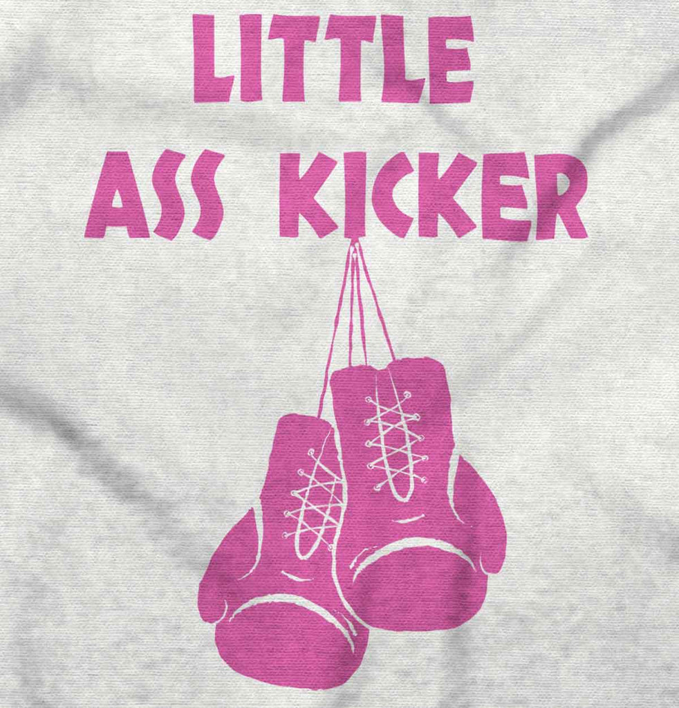 Little Ass Kicker Toddler Ruffle Bottom Tee-Direct To Garment Print-Brisco Baby