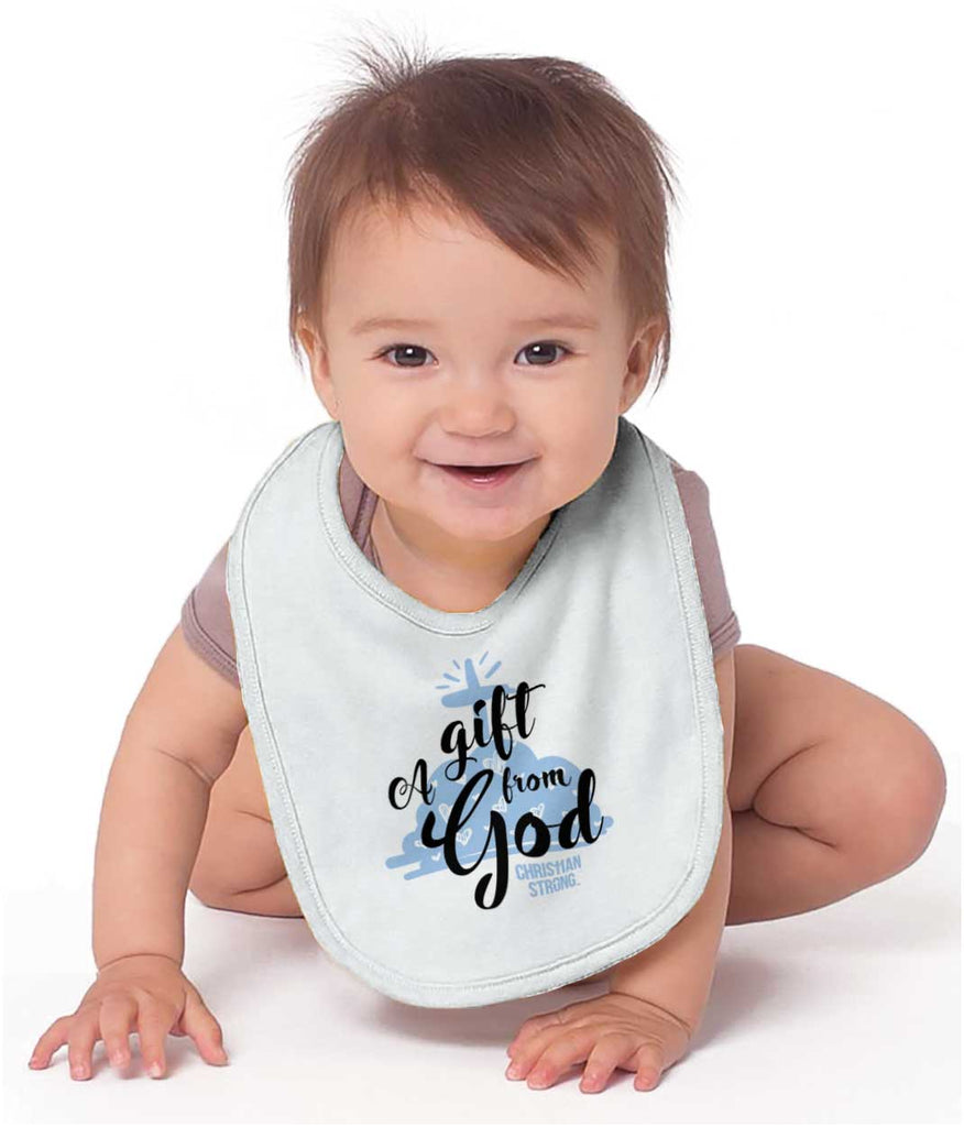 Gift From God Infant Baby Bib-Direct To Garment Print-Brisco Baby