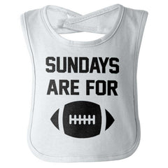 Sundays for Football Infant Baby Bib-Direct To Garment Print-Brisco Baby