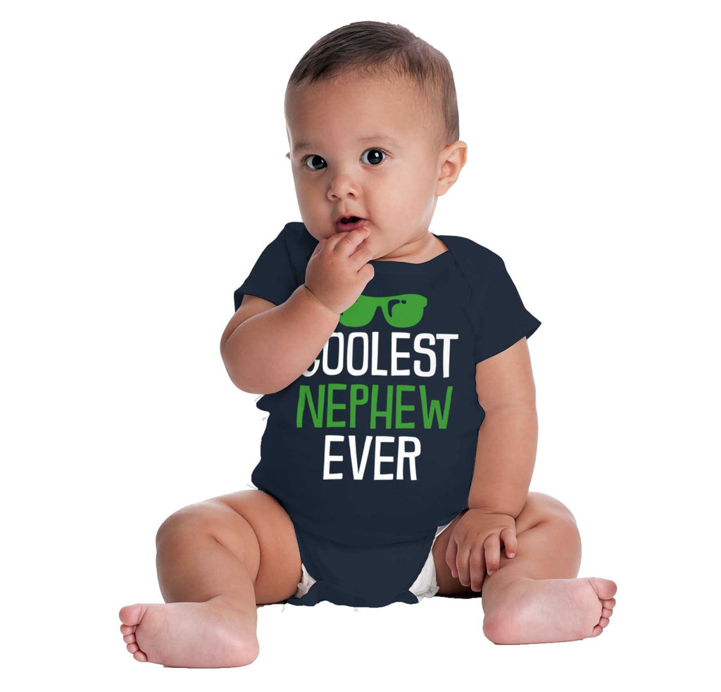 Coolest Nephew Ever Romper Bodysuit-Direct To Garment Print-Brisco Baby