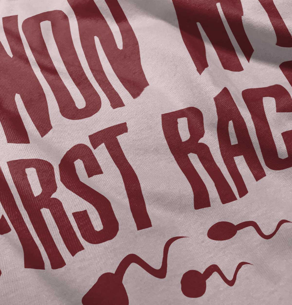 Won The Race Baby Ruffled Trim Romper-Direct To Garment Print-Brisco Baby