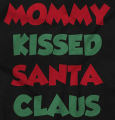 Mommy Kissed Santa Claus Infant Baby Bib-Direct To Garment Print-Brisco Baby