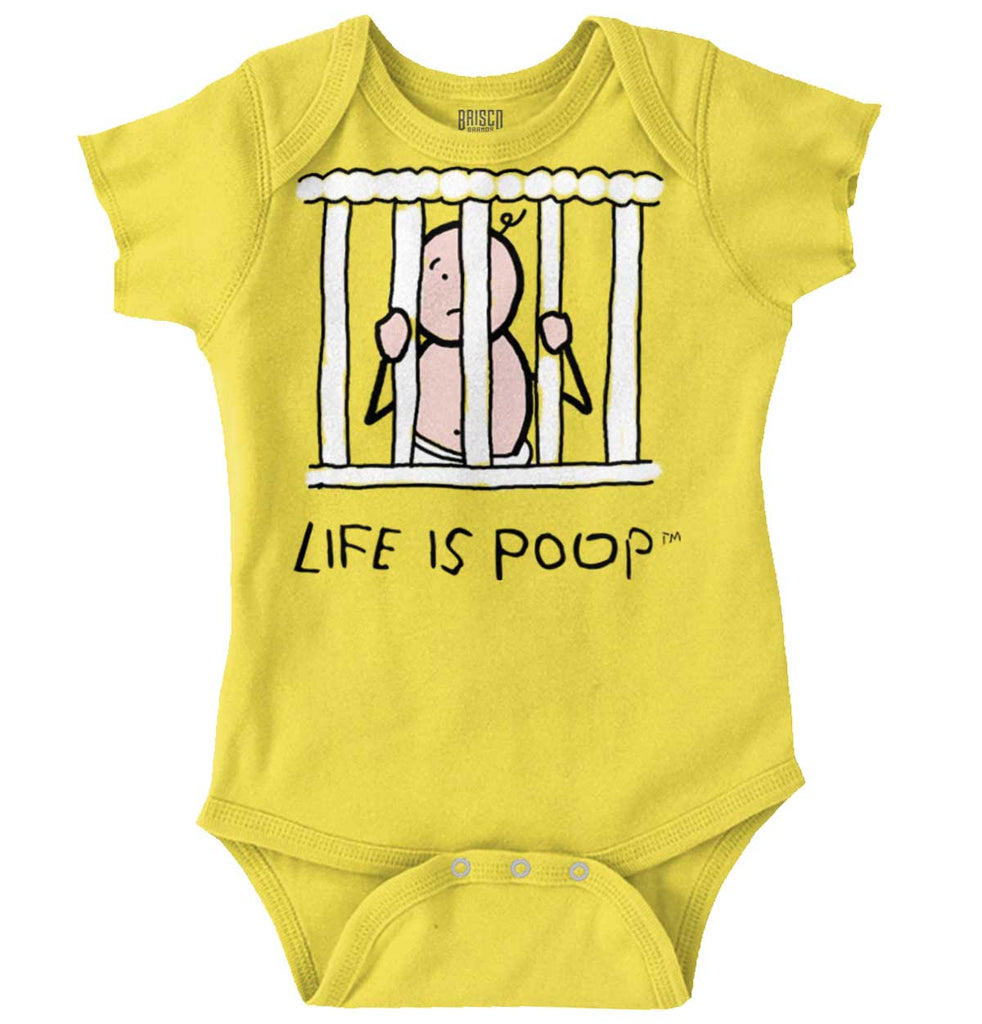 Jail Crib Romper Bodysuit-Direct To Garment Print-Brisco Baby