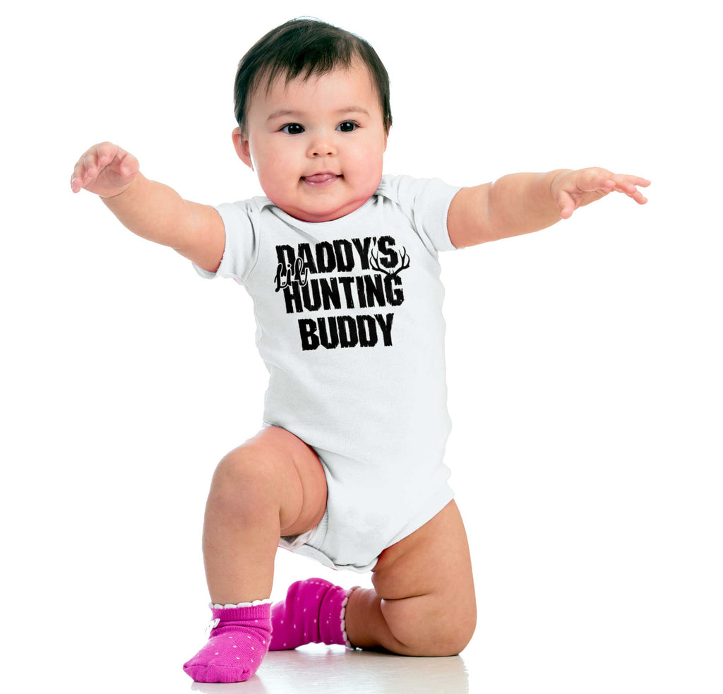 Lil Hunting Buddy Romper Bodysuit-Direct To Garment Print-Brisco Baby