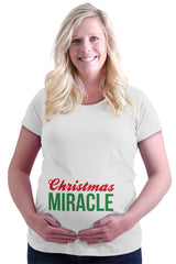 Christmas Miracle Maternity T-Shirt-Direct To Garment Print-Brisco Baby