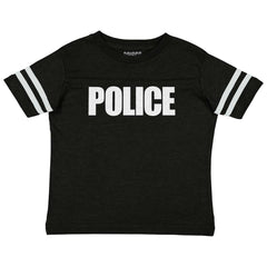 Police Force Toddler Football Jersey Tee-Direct To Garment Print-Brisco Baby