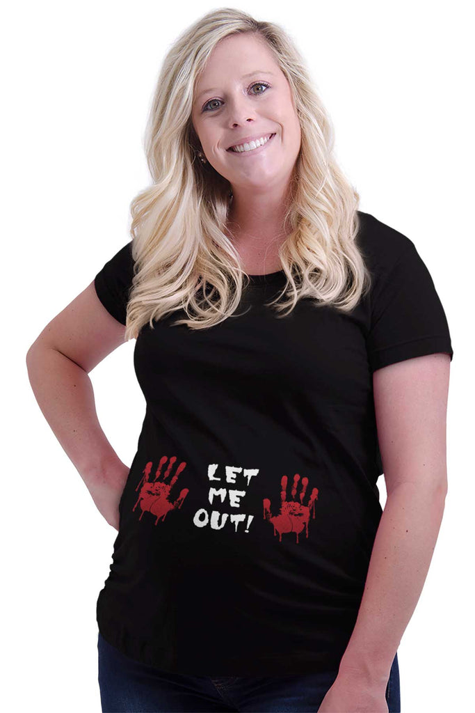 Let Me Out Maternity T-Shirt-Direct To Garment Print-Brisco Baby