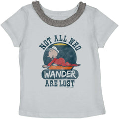 Sweet Pea Wander Toddler Ruffled Trim T-Shirt-Direct To Garment Print-Brisco Baby