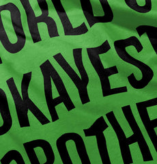 World's Okayest Brother Romper Bodysuit-Direct To Garment Print-Brisco Baby