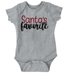 Santa's Favorite Romper Bodysuit-Direct To Garment Print-Brisco Baby