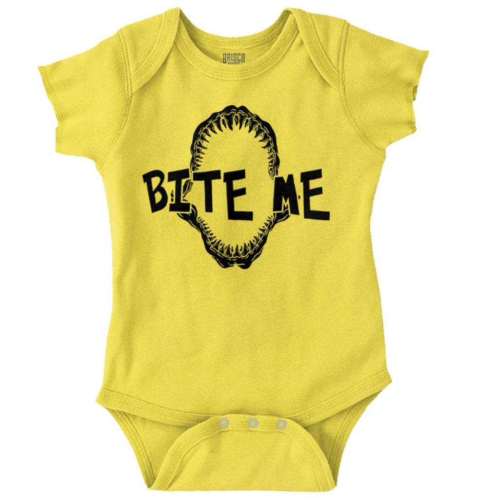 Bite Me Romper Bodysuit-Direct To Garment Print-Brisco Baby