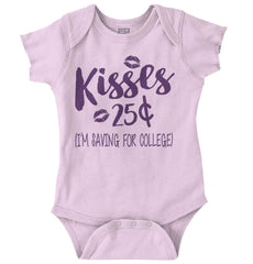 Kisses 25 Cents Romper Bodysuit-Direct To Garment Print-Brisco Baby