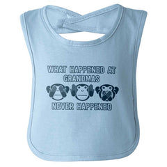 Happens At Grandmas Infant Baby Bib-Direct To Garment Print-Brisco Baby