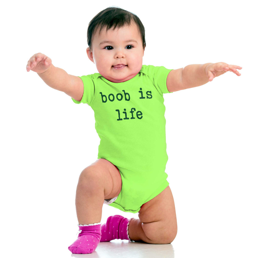 Boob Is Life Romper Bodysuit-Direct To Garment Print-Brisco Baby