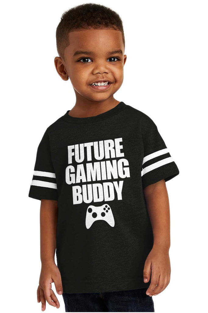 Future Gaming Buddy Toddler Football Jersey Tee-Direct To Garment Print-Brisco Baby