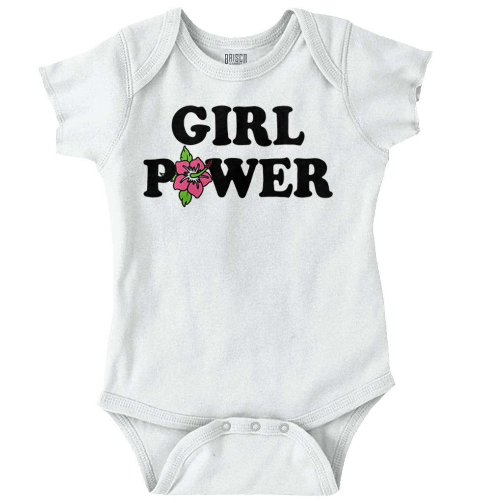 Girl Power Romper Bodysuit-Direct To Garment Print-Brisco Baby