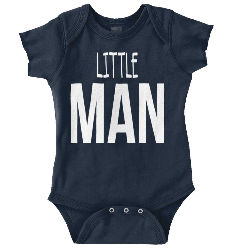 Little Man Romper Bodysuit-Direct To Garment Print-Brisco Baby
