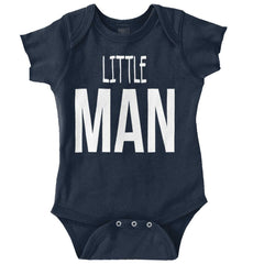 Little Man Romper Bodysuit-Direct To Garment Print-Brisco Baby