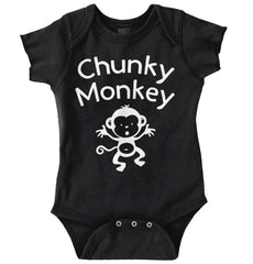 Chunky Monkey Romper Bodysuit-Direct To Garment Print-Brisco Baby