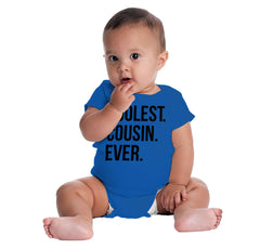 Coolest Cousin Ever Romper Bodysuit-Direct To Garment Print-Brisco Baby