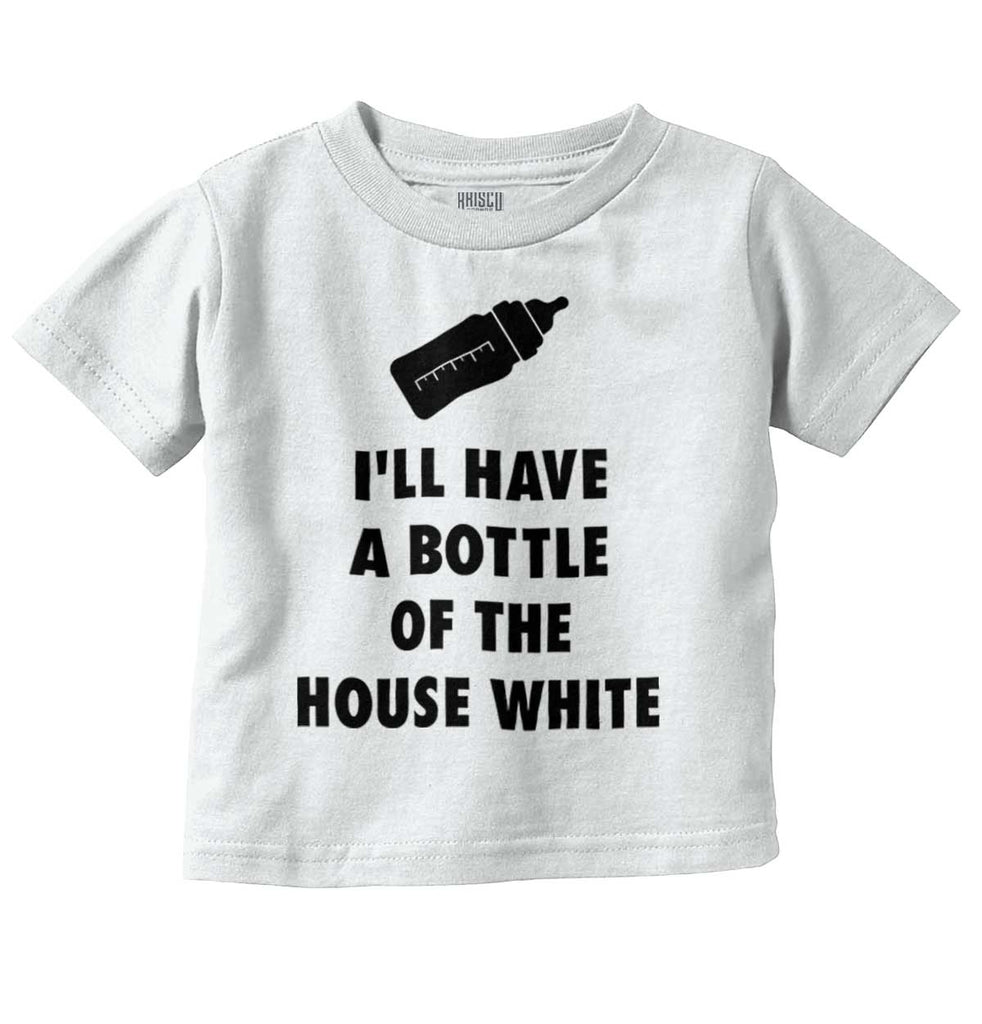 House White Infant Toddler T Shirt-Direct To Garment Print-Brisco Baby