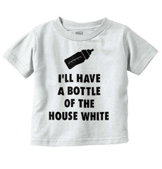 House White Infant Toddler T Shirt-Direct To Garment Print-Brisco Baby