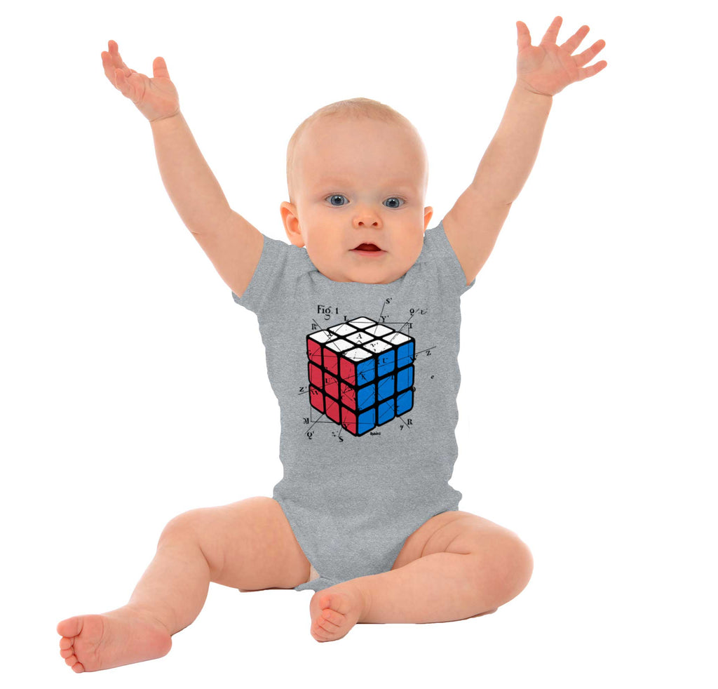 Rubiks Calculation Romper Bodysuit-Direct To Garment Print-Brisco Baby