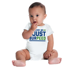 Just Burpeed Romper Bodysuit-Direct To Garment Print-Brisco Baby