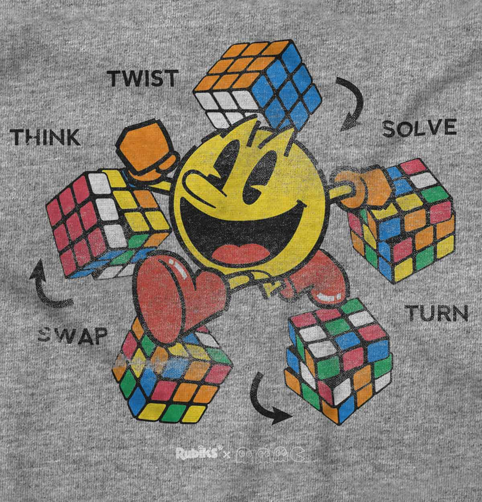 Rubiks Pac-Man Toddler Baseball-Direct To Garment Print-Brisco Baby