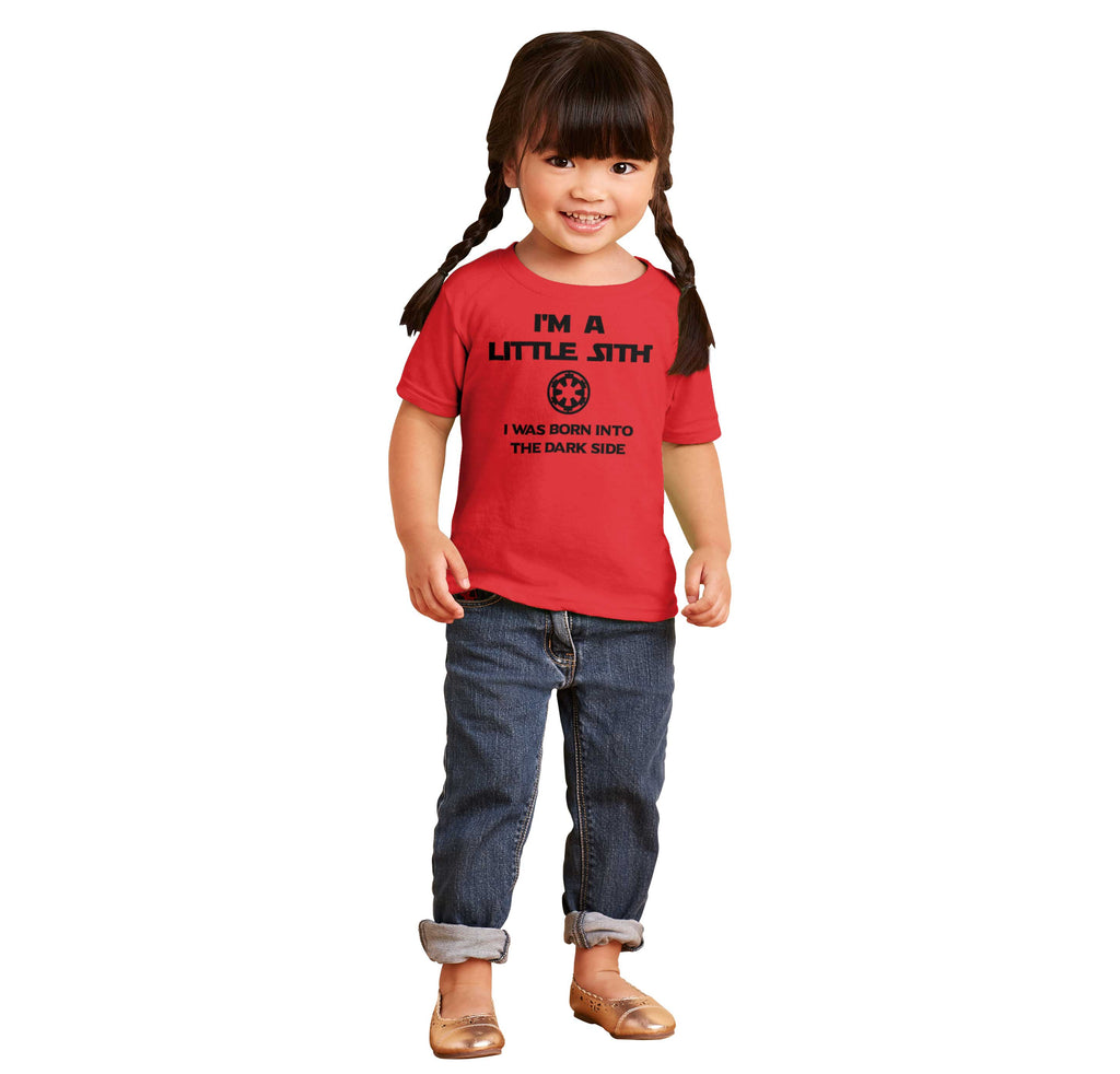 Little Sith Dark Side Infant Toddler T Shirt-Direct To Garment Print-Brisco Baby