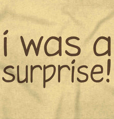 I Was A Surprise Romper Bodysuit-Direct To Garment Print-Brisco Baby