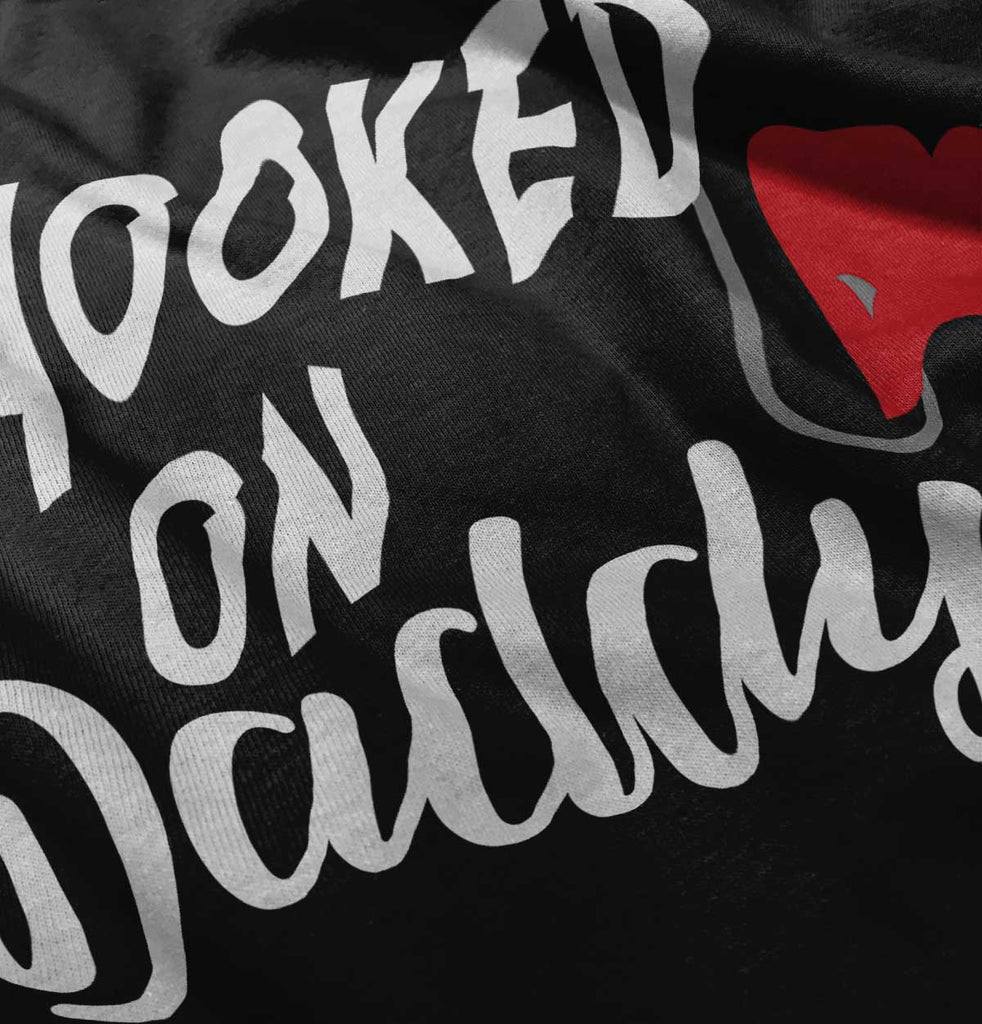 Hooked On Daddy Infant Baby Bib-Direct To Garment Print-Brisco Baby