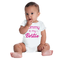 Mommy Is My Bestie Romper Bodysuit-Direct To Garment Print-Brisco Baby